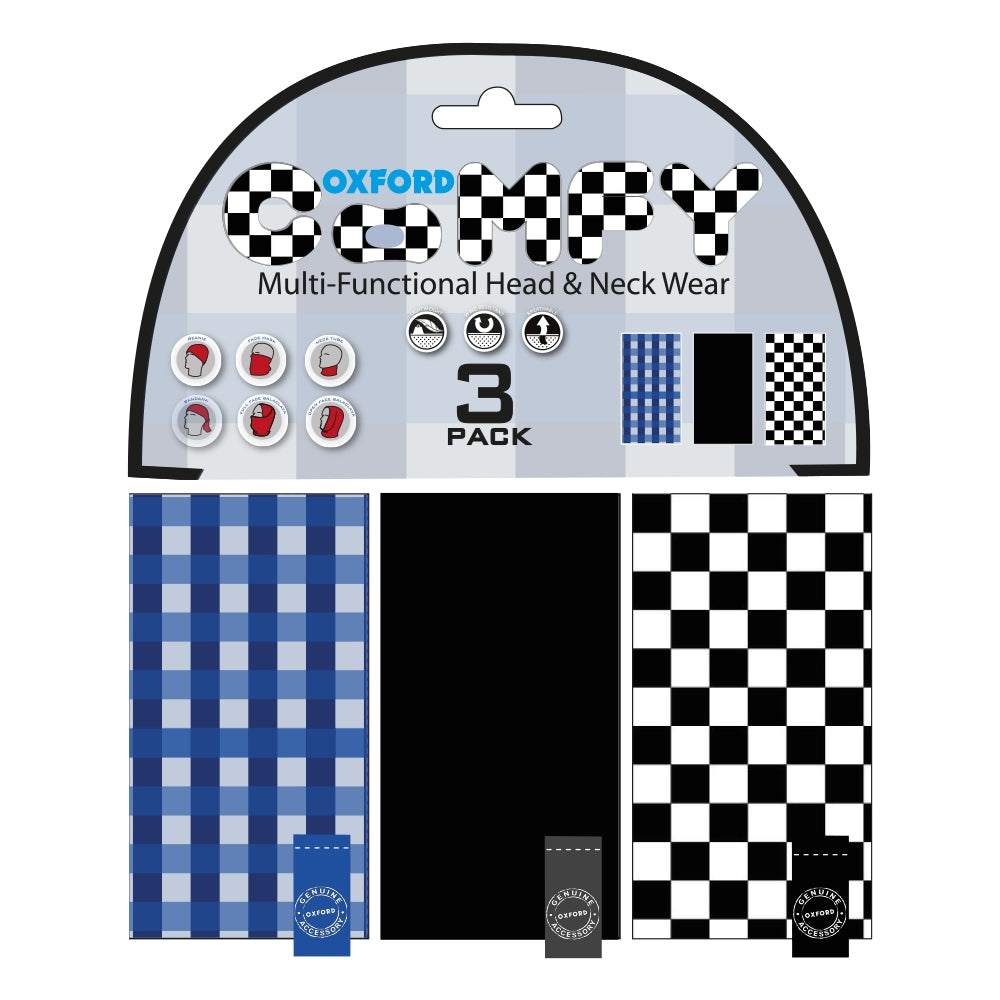 Oxford Comfy Snoods Gingham 3-Pack