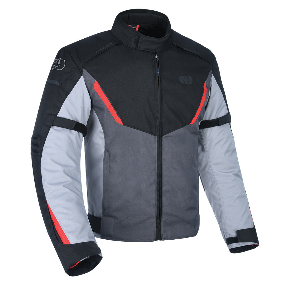 Oxford Delta Jacket Black Grey & Red