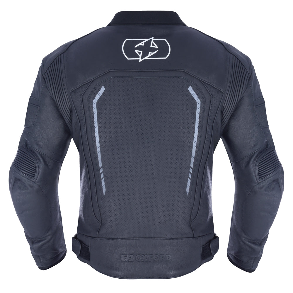 Oxford Strada Men's Leather Sports Jacket Stealth Black