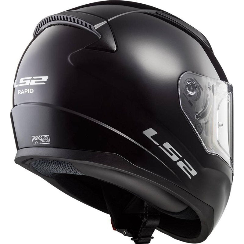 LS2 RAPID GLOSS BLACK HELMET