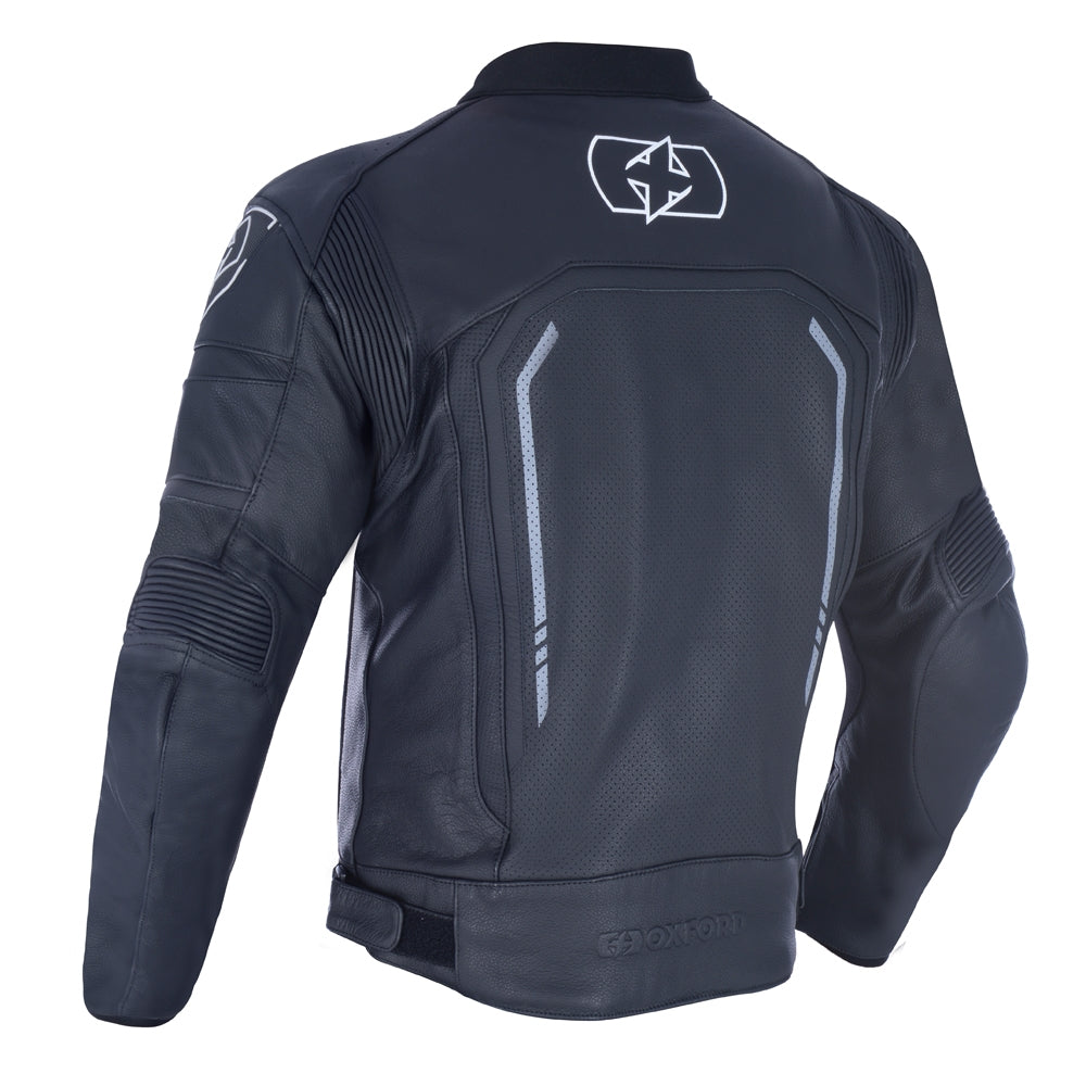 Oxford Strada Men's Leather Sports Jacket Stealth Black
