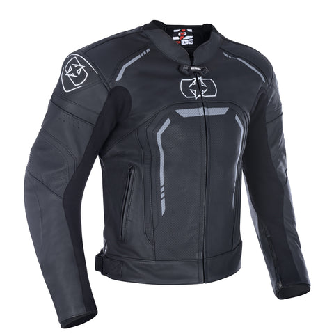 Oxford Strada Men's Leather Sports Jacket Stealth Black